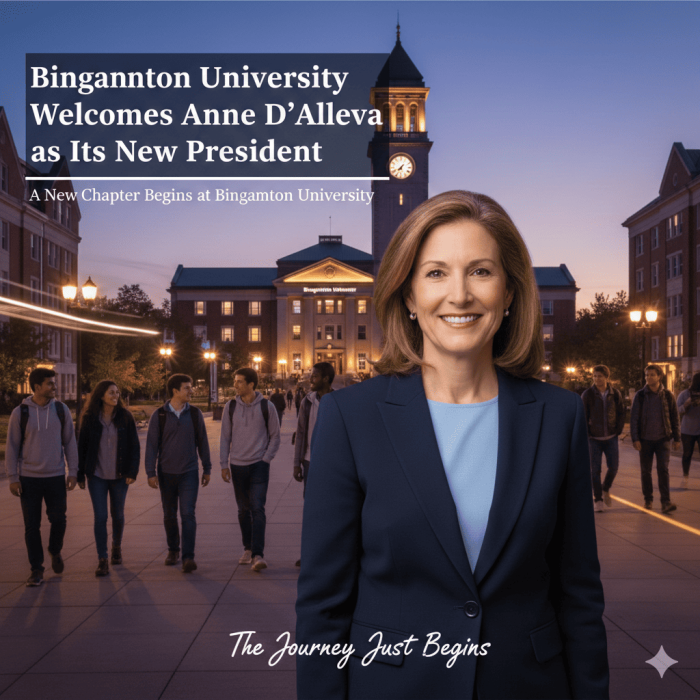 Binghamton University Welcomes Anne D’Alleva as Its New President